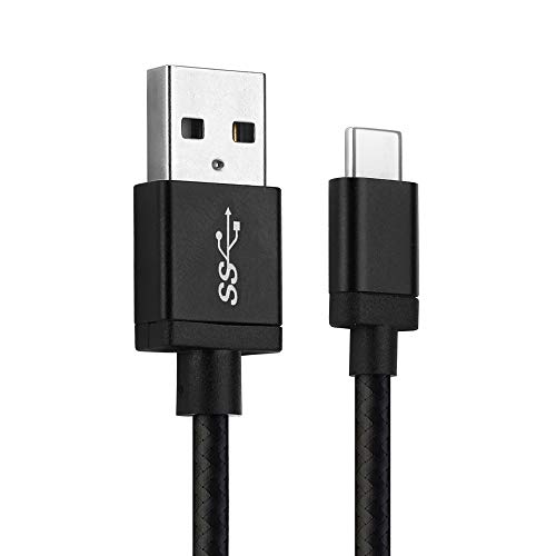 CELLONIC USB Kabel 1m kompatibel mit Samsung Galaxy Tab S3 S4 S5e S6 / TabPro S/Galaxy Book A 10.5 10.6 /Book 12.6 Tablet Ladekabel USB C Type C auf USB A 3.1 Gen 1 Datenkabel 3A schwarz Nylon von CELLONIC