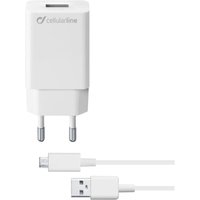 Cellularline Micro USB Ladegerät 2.1 A ACHSMKIT10WMUSBW für Tablet und Smartphone, weiß von CELLULARLINE