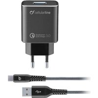 Qualcomm Lader usb c 39236 achhukitqctyck Quick Charge 2.0, schwarz - Cellularline Qualcomm Lader usb c 39236 achhukitqctyck Quick Charge 2.0, schwarz - Cellularline von CELLULARLINE