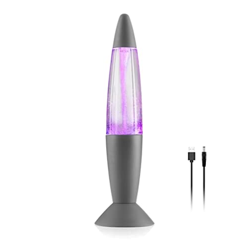 CELLUSTOP - Lavalampe Rakete Tornado Twist – Lampe Magma Lava – funktioniert mit Batterien oder USB – 35 cm – LED 6 Farben Alternative von CELLUSTOP