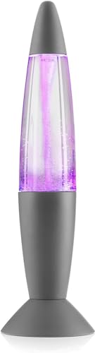 Lavalampe LED mehrfarbig 6 Farben wechselnd – Magma Lampe LED – Rakete Tornado Twist – Magma Lava Lampe – aus robustem Glas – 35 cm – Batterien oder USB – LED-Beleuchtung 6 alternative Farben von CELLUSTOP