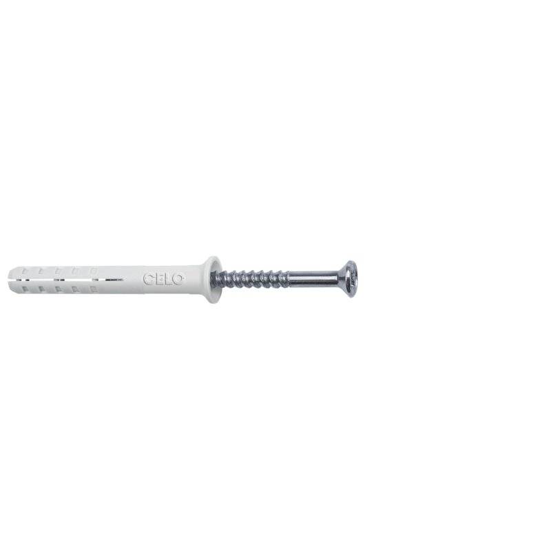 Nageldübel NPC Schlagdübel Senkbund mit vormontierter Schraube 6 x 40 mm - 100 Stück von CELO Befestigungssysteme GmbH