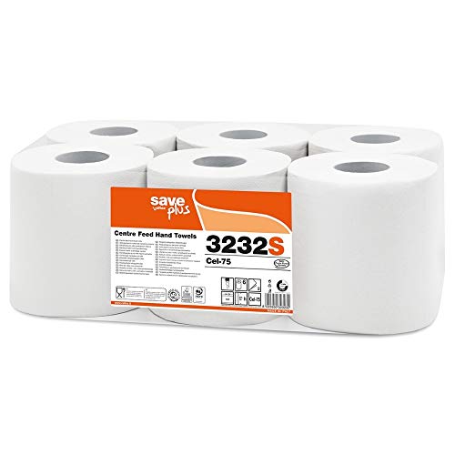 CELTEX | 6 Rollen zentraler Abrollmechanismus | Küchentuch | Ecolabel | 450 Blatt | 2-lagig | 19 x 24 cm von CELTEX
