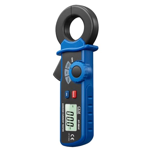 CEM DT-9810 Digitale Stromzange AC-Leckstrom stromzangenmessgerät – Präzisions 100μA Mini-Leckstrom Messgerät Digitales leckstromzange zangenamperemeter mit Data-Hold & automatischer Abschaltung von CEM