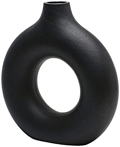 CEMABT Vasen für Pampasgras, handgemachte Vase, getrocknete Blumen, Keramik, Weiß, Handwerkliche Ornamente für die Dekoration des Bürohauses, Vasenset (S, Schwarz) von CEMABT