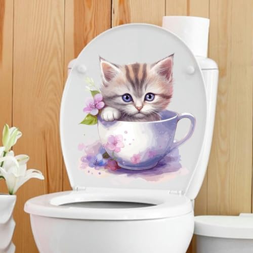 CEMELI 30 * 20CM 4PCS Nette Katze Flamingo Selbstklebende Wc Deckel Aufkleber Lustige PVC wasserdichte Wc-Sitz Aufkleber für Deckel Hause Wand Aufkleber CEMELI 30 * 20CM 4PCS Nette Katze Flamingo Selbstklebende Wc Deckel Aufkleber Lustige PVC wasserdichte Wc-Sitz Aufkleber für Deckel Hause Wand Aufkleber von CEMELI