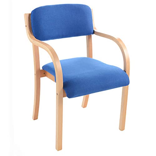 CEMELI Sessel aus Massivholz, bequemer Sessel aus Baumwolle und Leinen, einfacher Haushaltsesszimmerstuhl/Schreibtischstuhl, Hotel-Freizeitstuhl (Farbe: I) von CEMELI