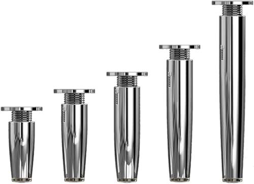 LYF Metall Möbel Schrank Füße Stützbeine Verstellbare Möbelfüße Edelstahl Stützbeine Badezimmer Schrank Beine Hardware Stützbeine (Farbe: helles Chrom, Größe: 15 cm) von CEMELI