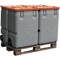CEMO Mobil-Box, Gefahrgutzulassung, 250 l, Deckel blau CEMO Mobil-Box, Gefahrgutzulassung, 250 l, Deckel blau von CEMO