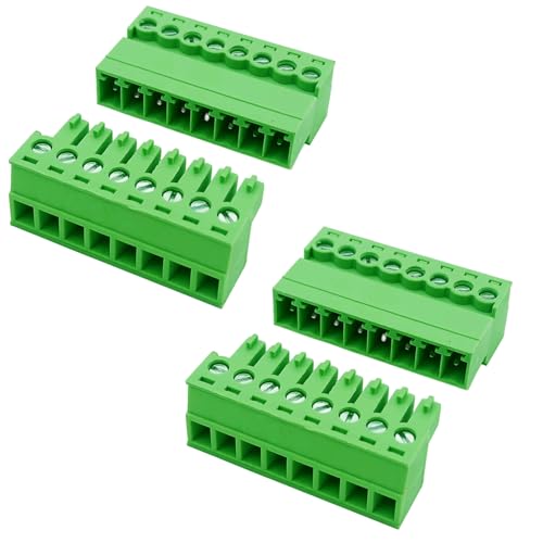 2Sets 3.81mm/0.15in 8 Pins Lötfreie Verbindung Steckbare Klemmen,28-16AWG PCB-Montage Schraubklemme(8Pin （2Sets）) von CEMYDEYO