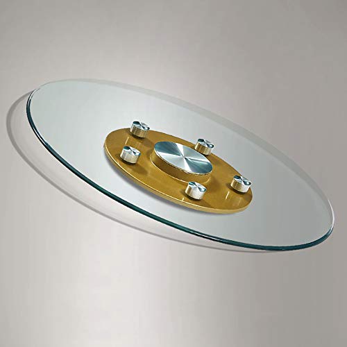 CENAP 60 cm Drehteller, runde Drehplatte, Servierplatte aus gehärtetem Glas, Esstisch, drehbares Tablett, Tischplatte, Drehplatte für Tischdekoration von CENAP