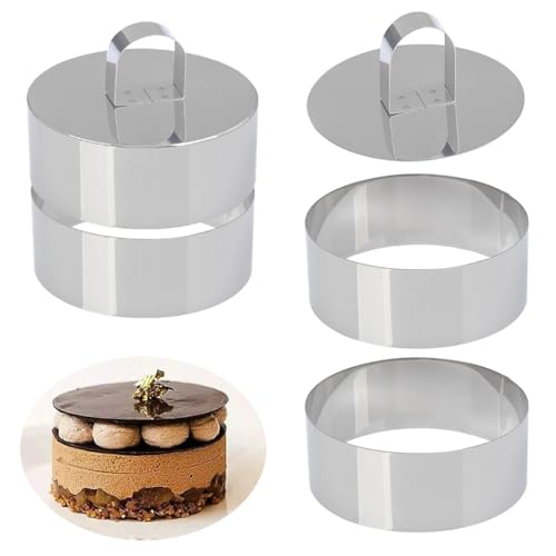 4 Stück 10cm Kleine Tortenringe und 2 Stück Edelstahl Abdeckung Gebäck Set,Dessertringe Kleine Kuchenringe Set Dessertringe Tortenring Set Tatar Formen Tortenring Klein Anrichteringe Törtchen Formen 4 Stück 10cm Kleine Tortenringe und 2 Stück Edelstahl Abdeckung Gebäck Set,Dessertringe Kleine Kuchenringe Set Dessertringe Tortenring Set Tatar Formen Tortenring Klein Anrichteringe Törtchen Formen von CENBEN