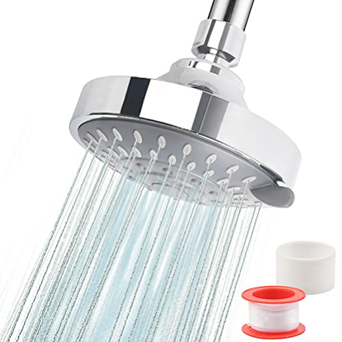 10cm Duschkopf Regendusche Hochdruck ABS Chrom 5 Strahlarten Wassersparend Badezimmer Duschkopf Brausekopf Duschbrause Einstellbar 360°Drehscheibe Duschkopf für Zuhause Hotel Badezimmer von CENBEN