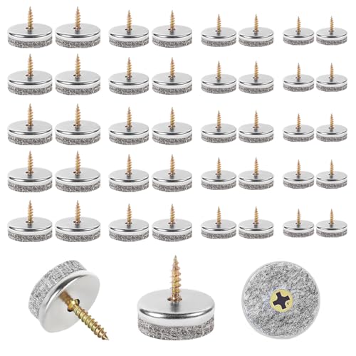 40 Stück Filzgleiter Schrauben, Filzgleiter Nagel Filzgleiter zum Schrauben Filzgleiter mit Nagel Filzgleiter Schrauben für Möbel（20 mm + 22 mm + 24 mm + 28 mm, je 10 Stück） von CENCERY