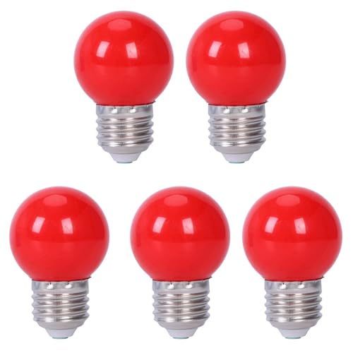 CENMEN 5X E27 3W 6 SMD LED Energiesparlampe Globe Light Lampe AC 110-240V, Rot von CENMEN