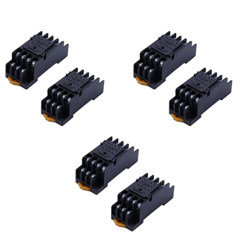 CENMEN 6 STÜCKE PYF14A DIN Schiene Power Relais Sockel Sockel 14 Pin für MY4NJ HH54P MY4 von CENMEN