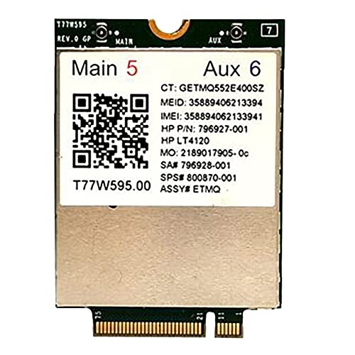 CENMEN T77W595 4G LTE Kartenmodul LT4120 796928-001 MDM9625 für Probook/EliteBook 820 840 850 G2 G3 4G Netzwerkkartenmodul CENMEN T77W595 4G LTE Kartenmodul LT4120 796928-001 MDM9625 für Probook/EliteBook 820 840 850 G2 G3 4G Netzwerkkartenmodul von CENMEN