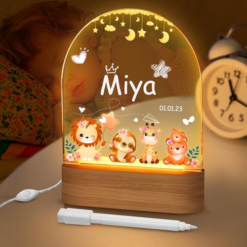 CENOVE Personalisierte Geschenke Baby Nachtlicht, Individuelle LED Nachtlicht Kinder, Baby Geschenk Junge Mädchen Taufgeschenke, Babygeschenk Geschenk zur Geburt von CENOVE