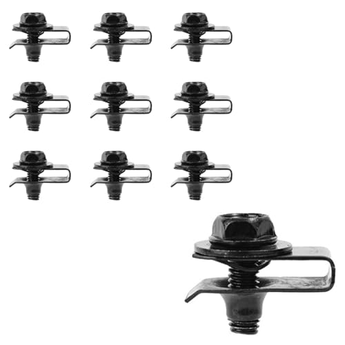 CENPEK 10 Metall M6 Radmuttern U-Muttern Schornsteinmuttern für Kraftfahrzeuge und Haushaltsgeräte, Schwarz von CENPEK