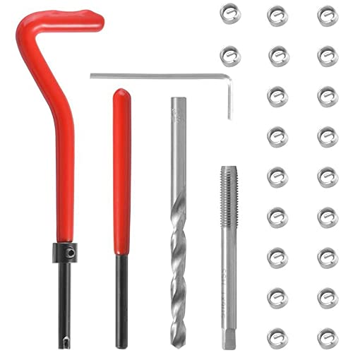 CENPEK 25pcs M6 x 1.0 Gewinde Reparatur Set, Auto Spiralspule Reparatur Set, Kompatibel Handwerkzeug Set von CENPEK
