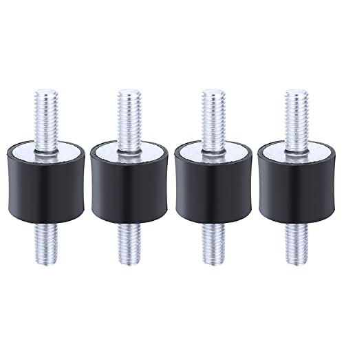 CENPEK 4pcs M6 20 * 15 Antivibrations-Gummi Bobbin Mounts Isolator Dämpfer Stoßdämpfer mit Doppelaußengewinde Schraubstollen für Luftkompressoren Dieselmotoren Benzinmotoren Wasserpumpen von CENPEK