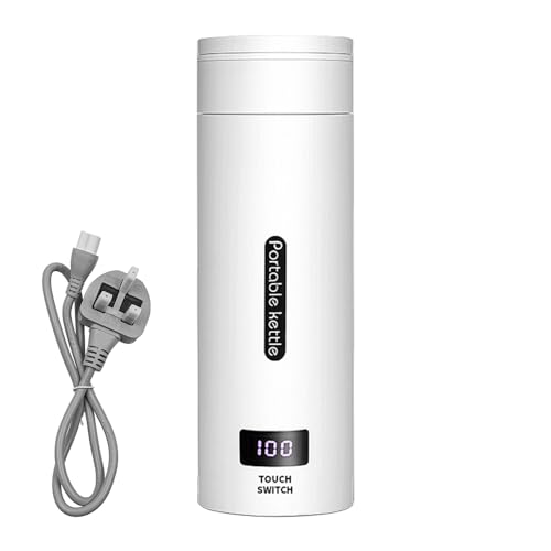 CENPEK 500 ml Reise-Wasserkocher, Tragbarer Kleiner Elektrischer Wasserbecher, 4 Stufen der Temperaturregelung mit LED-Temperaturanzeige mit Automatischer Abschaltung für Unterwegs von CENPEK