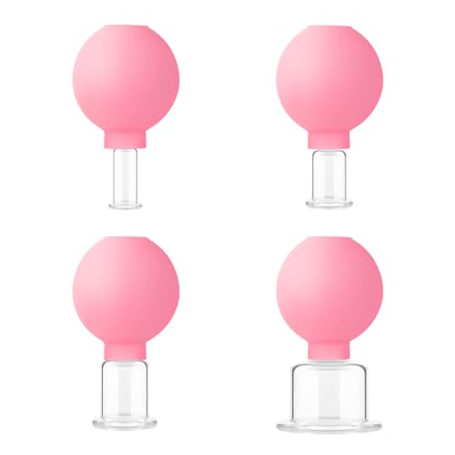 CENPEK Facial Cupping Set, 4 Stück Gesichtsmassage-Saugnapf, zur Cellulite-Reduzierung, Gesichtsmassagegerät-Schabbecher - Rosa CENPEK Facial Cupping Set, 4 Stück Gesichtsmassage-Saugnapf, zur Cellulite-Reduzierung, Gesichtsmassagegerät-Schabbecher - Rosa von CENPEK