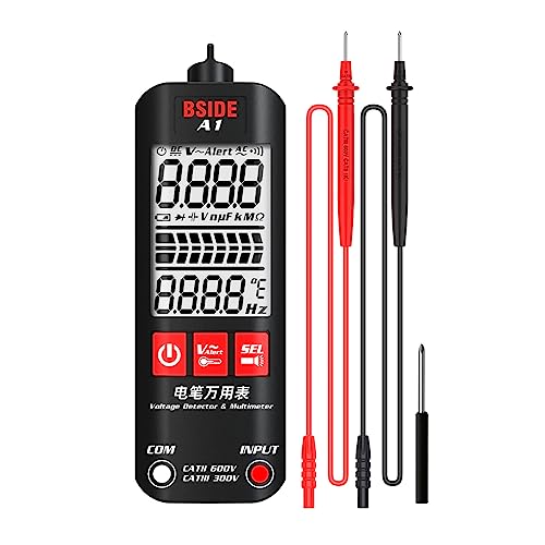 CENPEK Intelligentes Digitalmultimeter mit LED-Taschenlampe mit LCD-Anzeige, 3 Ergebnisse, Spannungs- und Stromprüfer für Elektriker und Zuhause von CENPEK