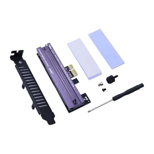 CENPEK M.2 NVMe-zu-PCIe 4.0 X1-Adapterkarte mit Kühlkörper aus Aluminiumlegierung, M.2 SSD PCI Express NVMe-Adapter-Erweiterungskarte für PCIe 4.0/3.0 X1/X4/X8/X16 und 2230 2242 2260 2280 SSD von CENPEK