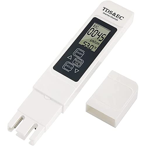 CENPEK TDS EC Tester Meter, 3-in-1 Professionelles Wasserqualittsmessgert LCD Digital TDS & EC Temperaturmessgert Testwerkzeug für Trinkwasser, Aquarien, Hydroponik, Schwimmbder, Spas von CENPEK