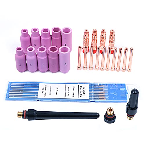 CENPEK Tig Kit Gaslinsen fr Wp-17 Wp-18 Wp-26 Wl20 Taschenlampen-Zubehr, teile, lanthaniertes Wolfram von CENPEK