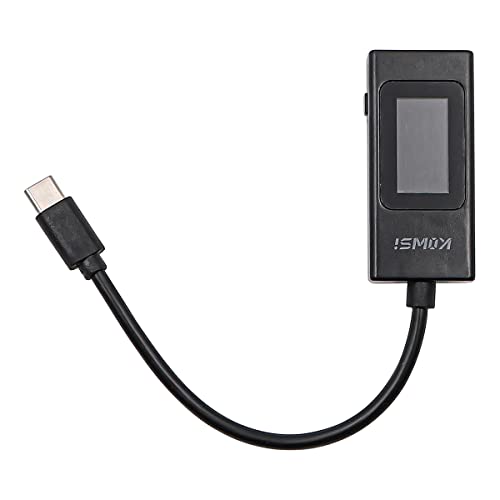 CENPEK USB C Tester Meter Type-C Strommesser 4-30V 0-6.5A PD QC USB Leistungsmesser Kapazität Spannungstester (Schwarz) von CENPEK