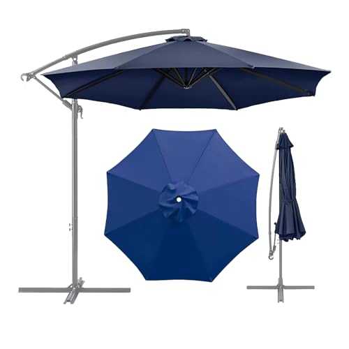 2.3m 2.5m 2.7m 3.0m 3.5m 4.0m Sonnenschirm Ersatzbezug 6 /8Streben Ersatz-Sonnenschirm Überdachung Ersatzabdeckung mit Sonnenschirm Stoff Uv Schutz 80 Windfest Stabil (2.3m,6 Ribs,Blue) von CENPENYA