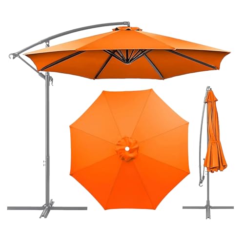 2.3m 2.5m 2.7m 3.0m 3.5m 4.0m Sonnenschirm Ersatzbezug 6 /8Streben Ersatz-Sonnenschirm Überdachung Ersatzabdeckung mit Sonnenschirm Stoff Uv Schutz 80 Windfest Stabil (2.3m,6 Ribs,Orange) von CENPENYA