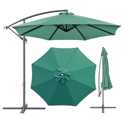 2.3m 2.5m 2.7m 3.0m 3.5m 4.0m Sonnenschirm Ersatzbezug 6 /8Streben Ersatz-Sonnenschirm Überdachung Ersatzabdeckung mit Sonnenschirm Stoff Uv Schutz 80 Windfest Stabil (3.0m,6 Ribs,Dark green) von CENPENYA