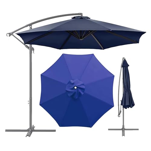 2.3m 2.5m 2.7m 3.0m 3.5m 4.0m Sonnenschirm Ersatzbezug 6 /8Streben Ersatz-Sonnenschirm Überdachung Ersatzabdeckung mit Sonnenschirm Stoff Uv Schutz 80 Windfest Stabil (3.0m,6 Ribs,Navy blue) von CENPENYA