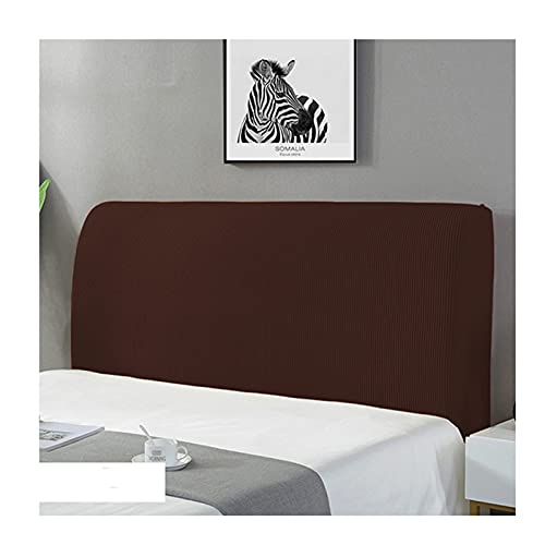 CENPENYA Bettkopfteil Hussen, Stretch Bett Kopfteil Hussen, Einfarbig Staubhülle Hussen Dehnbare All-Inclusive Kopfteilbezug Für Schlafzimmer (200cm(78.7"),Dunkelbraun) von CENPENYA