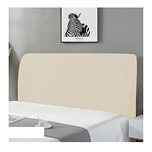 CENPENYA Bettkopfteil Hussen, Stretch Bett Kopfteil Hussen, Einfarbig Staubhülle Hussen Dehnbare All-Inclusive Kopfteilbezug Für Schlafzimmer (200cm(78.7"),Elfenbein) von CENPENYA