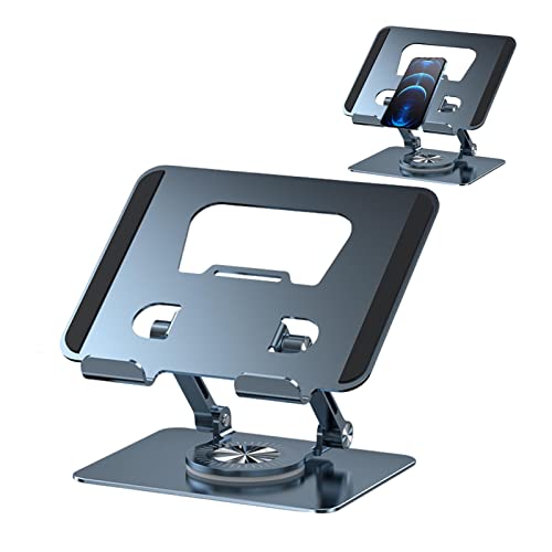 CENRF Tablet-Ständer – verstellbarer Computerständer für den Schreibtisch, faltbarer Laptop-Ständer, ergonomischer Laptop-Ständer mit um 360 Grad drehbarer Basis von CENRF