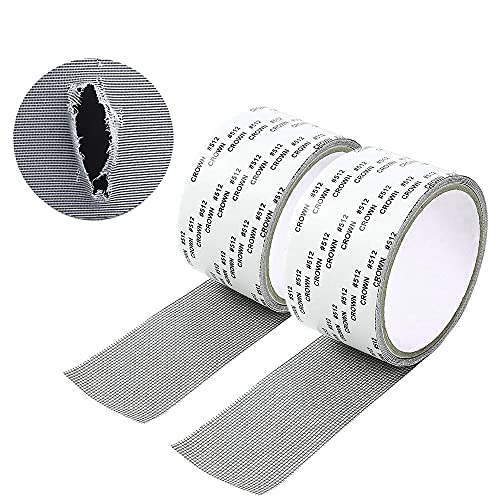 CENRONG Fliegengitter Reparatur Set，2 Rollen Fliegengitter reparatur klebeband Selbstklebend glasfaser klebeband，für Fenster Reparatur Anti Moskito Insekten von CENRONG