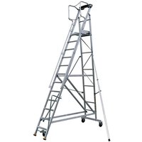 Mobile Stehleiter 10 Stufen - Maximale Arbeitshöhe 4.54m - ERM-10 von CENTAURE