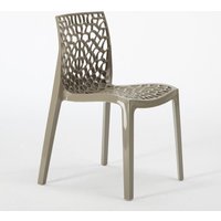 Grand Soleil Gruvyer Stapelbar Polypropylen Küche Bar Stühle - Beige Jute Grand Soleil Gruvyer Stapelbar Polypropylen Küche Bar Stühle - Beige Jute von CENTRALE BRICO