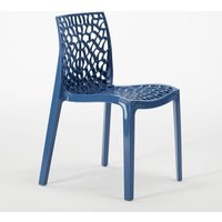 Grand Soleil Gruvyer Stapelbar Polypropylen Küche Bar Stühle - Blau Grand Soleil Gruvyer Stapelbar Polypropylen Küche Bar Stühle - Blau von CENTRALE BRICO
