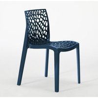 Grand Soleil Gruvyer Stapelbar Polypropylen Küche Bar Stühle - Dunkel Blau Grand Soleil Gruvyer Stapelbar Polypropylen Küche Bar Stühle - Dunkel Blau von CENTRALE BRICO