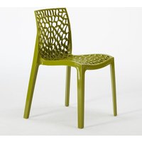 Grand Soleil Gruvyer Stapelbar Polypropylen Küche Bar Stühle - Grün Anis Grand Soleil Gruvyer Stapelbar Polypropylen Küche Bar Stühle - Grün Anis von CENTRALE BRICO