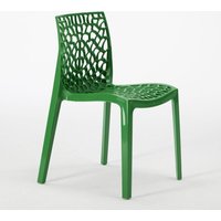 Grand Soleil Gruvyer Stapelbar Polypropylen Küche Bar Stühle - Grün Grand Soleil Gruvyer Stapelbar Polypropylen Küche Bar Stühle - Grün von CENTRALE BRICO