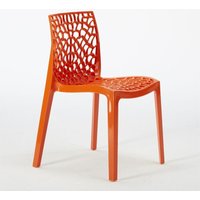 Grand Soleil Gruvyer Stapelbar Polypropylen Küche Bar Stühle - Orange Grand Soleil Gruvyer Stapelbar Polypropylen Küche Bar Stühle - Orange von CENTRALE BRICO