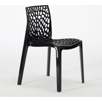 Grand Soleil Gruvyer Stapelbar Polypropylen Küche Bar Stühle - Schwarz Grand Soleil Gruvyer Stapelbar Polypropylen Küche Bar Stühle - Schwarz von CENTRALE BRICO