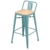 Oxford Schraubhocker, Hellblau, Akazie Centrale Brico von CENTRALE BRICO