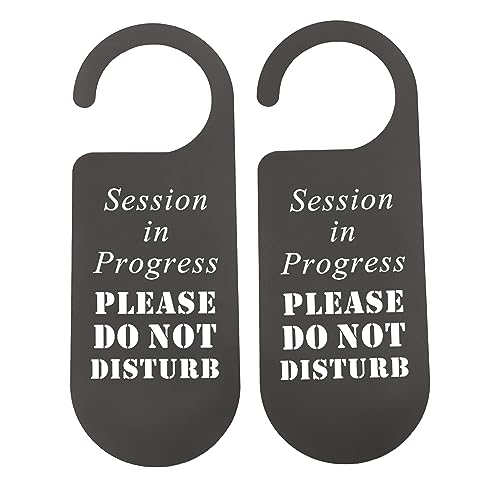 2 Stück Session In Progress Schild Do Not Disturb-Schild Büroschild Meditation, Yoga, Reiki, Entspannung Türschild (Session in Progress H EU) von CENWA